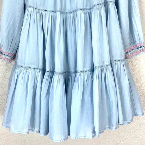 FREE PEOPLE Sunbeams Blue Floral Dress NEW Small - Picture 6 of 9